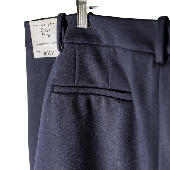 NWT: Talbots Women’s Soho Pants; Navy Blue; Size 16WP - Picture 11 of 15